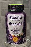 Витамины VITAFUSION Sleep well Melatonin 3mg 60 штук (белый чай и цветы персика)