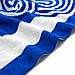 Плед в'язаний двосторонній Ohaina 180x140 White+Blue, фото 5