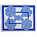 Плед в'язаний двосторонній Ohaina 180x140 White+Blue, фото 4