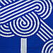 Плед в'язаний двосторонній Ohaina 180x140 White+Blue, фото 2