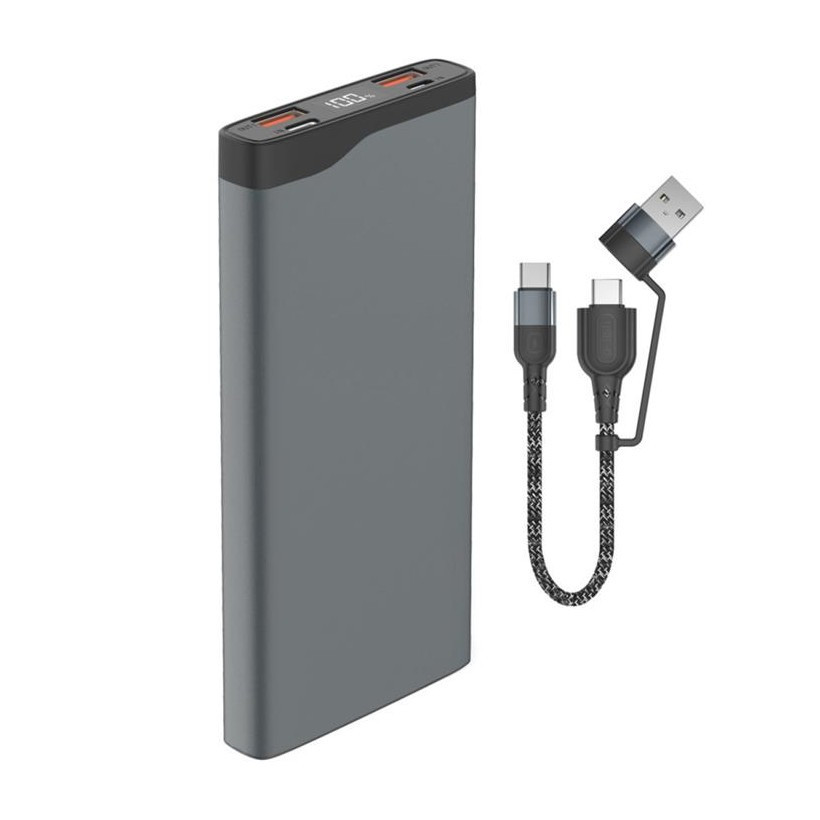 Павербанк із швидкою зарядкою 4smarts VoltHub Pro 10000mAh gunmetal