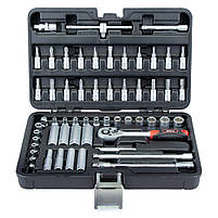 Набір насадок торцевих і біти 1/4" 56 шт CrV Taiwan ULTRA (6003172), фото 2