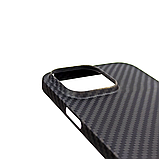 Карбоновий чохол для Apple iPhone 15 Pro Max Karbon case, фото 5
