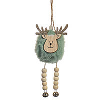 Підвіска "Пухнастий олень" зелена ELISEY