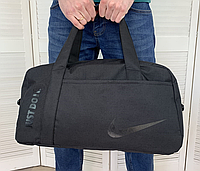 Спортивная сумка Найк Nike черная текстиль мужская дорожная