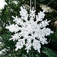 Набір ялинкових іграшок «Сніжинки пухнасті» (3 шт) ELISEY