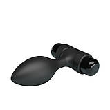 Анальний корок Pretty Love Vibro Butt Plug Black, фото 4