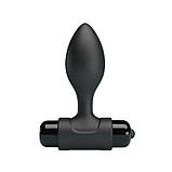 Анальний корок Pretty Love Vibro Butt Plug Black, фото 2