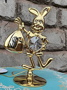 Статуетка Crystocraft зі стразами Swarovski Кролик.заєць з мішком грошей 7,5 см 1602239 VE