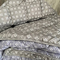 Одеяло на холлофайбере ОДА Полуторного размера 155х210 Стеганное зимнее высокого качества Цвет - Серый