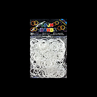 Набір 200 шт білих резинок для плетіння браслетів Colorful Fashion loom bands set