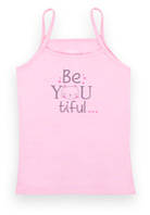 Майка дитяча для дівчинки на бретельках GABBI MKD-21-2 Бьютіфул Рожевий розмір 134 (12772)