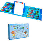 Набір для малювання та творчості з мольбертом у валізці 208 предметів Super Mega Art Set блакитний. УЦІНКА! Лучшая цена, фото 2