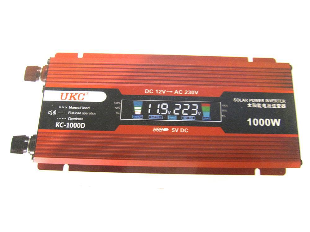 Перетворювач, інвертор AC/DC UKC KC-1000D 1000W з LCD дисплеєм. Лучшая цена