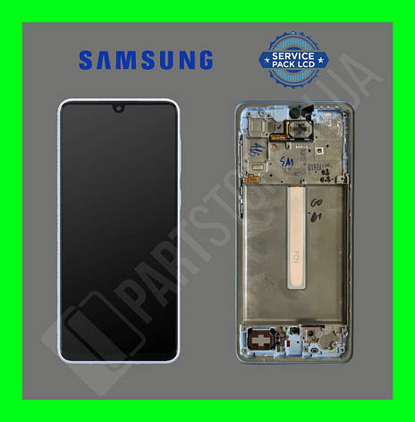 Дисплей Samsung A336 Blue A33 5G 2022 (GH82-28143C) сервісний оригінал у складі з рамкою, фото 2
