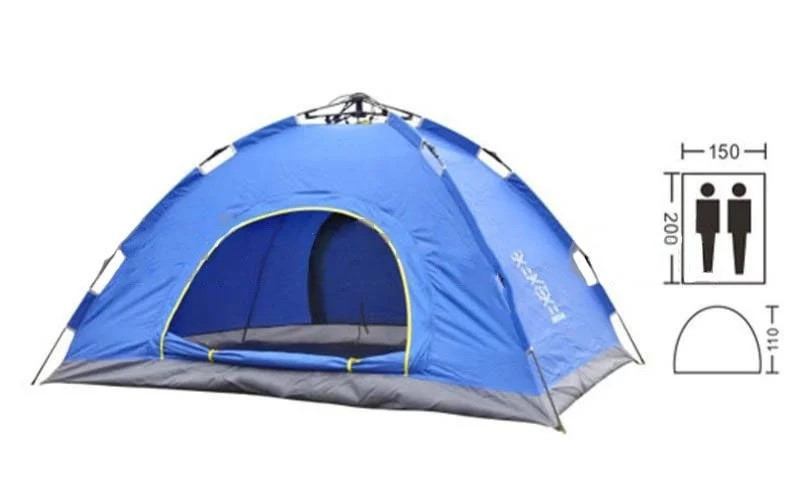 Намет автомат 2-х місцева туристична самораскладывающаяся синя Лучшая цена, фото 1