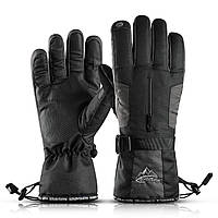 Зимние перчатки Горнолыжные Сенсорные Черно-серые L