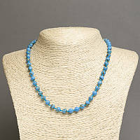 Намисто Імператорська Яшма Блакитна (прес) гладка кулька d-6мм+- L-45см+- купити біжутерію дешево оптом в інтернеті