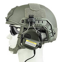 Навушники Активні для стрільби Earmor M31H Хакі з кріпленням на шолом FAST, TOR-D, ACH MICH