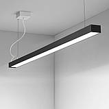 Світильник світлодіодний Sign-30 підвісний лінійний на тросах 30 Вт 4200К чорний, фото 3