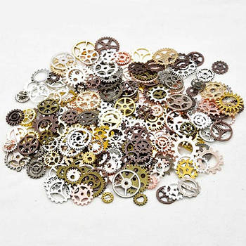 Набір підвісок металевих 100г, шарми шармики, Шестерні, мікс