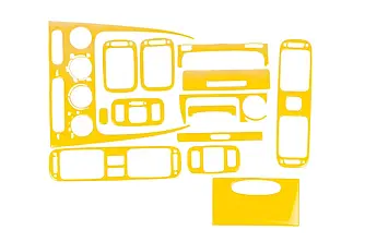 Декоративні накладки на панель 2000-2002 (жовтий колір) для Toyota Corolla 1998-2002 років.
