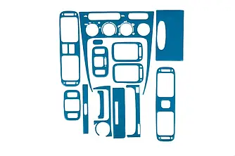 Декоративні накладки на панель 2000-2002 (синій колір) для Toyota Corolla 1998-2002 років.