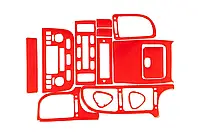 Декоративные накладки на панель (красный цвет) для Peugeot 406