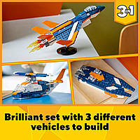 Лего креатор 3 в 1 Сверхзвуковой самолет LEGO Creator 3in1 Supersonic-Jet 31126