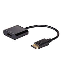 Перехідник адаптер конвертер DisplayPort to HDMI Black