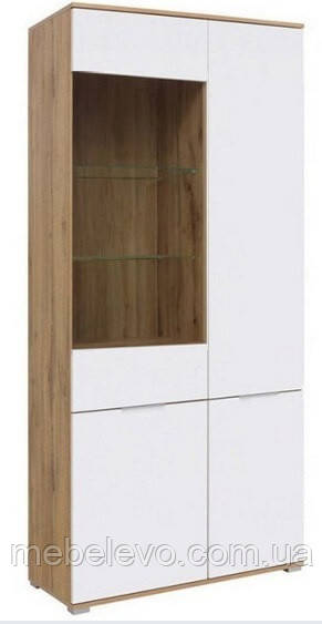 Вітрина Злата REG1W3D БРВ 1950х900х410мм дуб тахо + білий