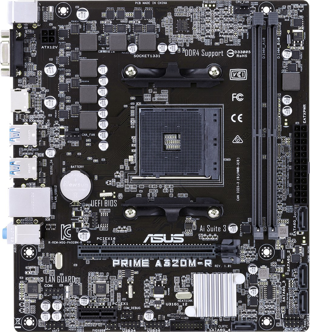 Материнская Плата Asus Prime A320M-R-SI (sAM4) — Купить Недорого на ...