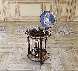 Глобус бар Карта світу новий дизайн кремовий підлоговий сфера 33 см Розпродаж Гранд Презент 33001NCG33