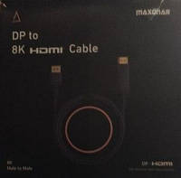 Видеокабель Maxonar 1.4 для HDMI 2.1 8K 1.8M, однонаправленный видеошнур Maxonar 6.6FT DP1.4 для HDMI 2.1
