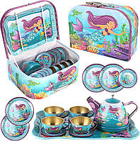 Игровой набор металлической посуды в чемодане "Boutique tea set" арт. 966 B-13