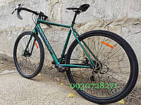 Гравийный велосипед DeMARCHE Gravel Point 28" L-TWOO (рама S, 18S, 2х9) 2022 зеленый гляннец