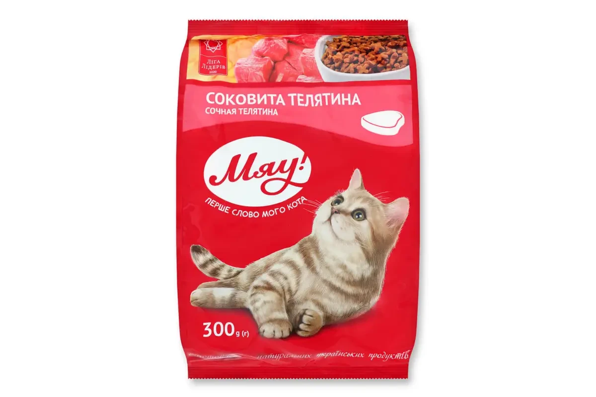 Сухий корм Мяу Соковита телятина 300 г