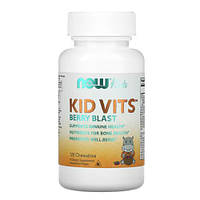 Комплекс витаминов и минералов для деток от 4-х лет, NOW Kid Vits Berry blast 120 таб