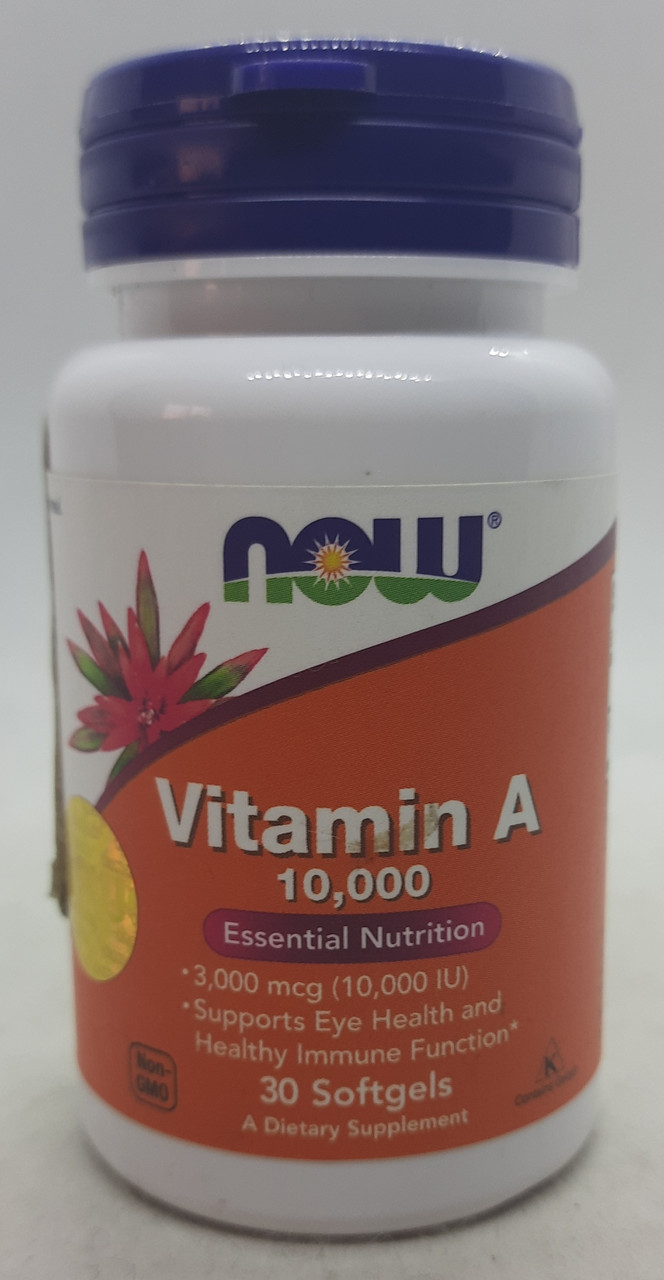 Вітамін А Vitamin A Now Foods 10000 ME 30 Капс. — Купити Недорого на ...