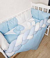 Комплект в кроватку для новорожденных "Elegance" голубой
