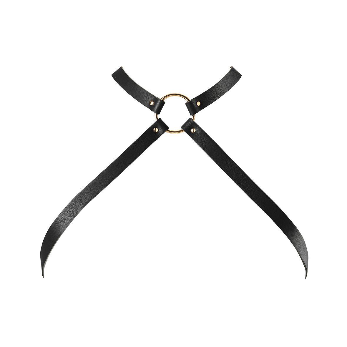 Портупея Bijoux Indiscrets MAZE - Cross Chest Harness Black | Puls69, фото 1