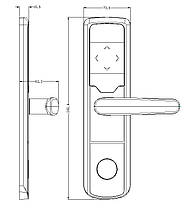 Електронний RFID замок для готелів та хостелів SEVEN LOCK SL-7731 silver, фото 3