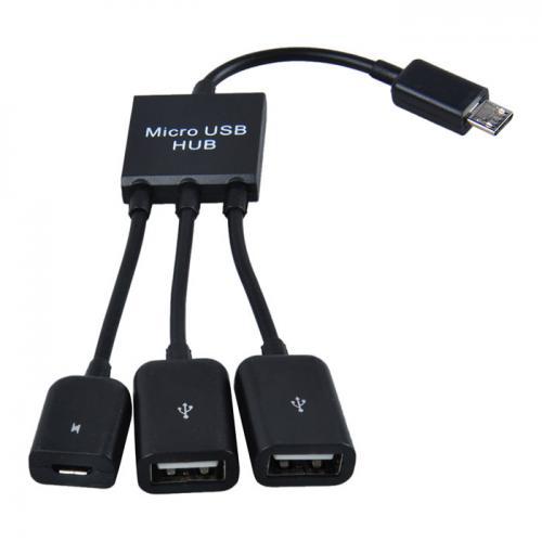 Хаб USB OTG micro 3 порти