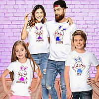 Футболки білі Фемілі Лук Family Look для всієї родини "Кольорові пузті кішки" Push IT