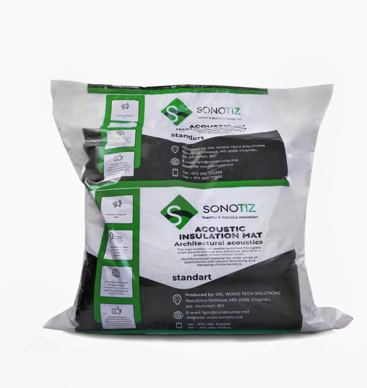 Термозукоизол Стандарт SONOTIZ (12мм) Звукоизоляция толщина - 12мм