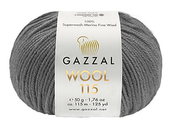 Пряжа Wool 115 Gazzal-3305 сірий