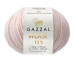 Пряжа Wool 115 Gazzal-3308 світлий персик