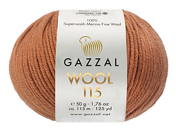 Пряжа Wool 115 Gazzal-3311 світло-коричневий