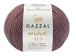 Пряжа Wool 115 Gazzal-3312 коричневий