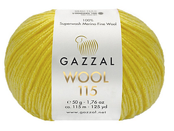 Пряжа Wool 115 Gazzal-3315 жовтий